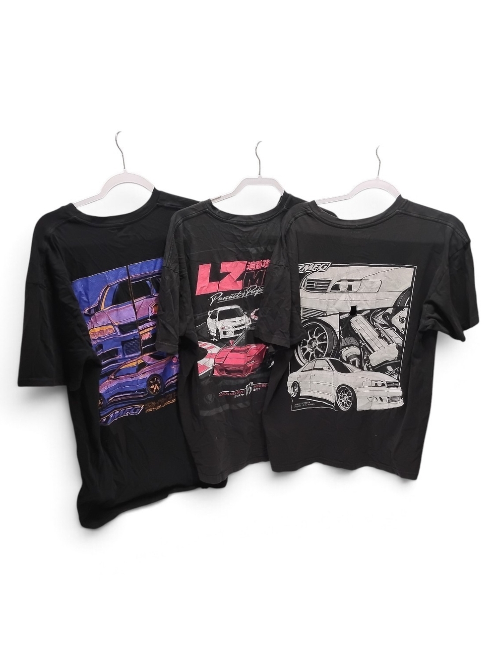 LZMFG Midnight Black T-Shirt Car Graphic Tees Racing Prints XL